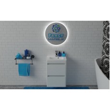 ТУМБА FANCY MARBLE С УМЫВАЛЬНИКОМ BALI 50X40 СМ БЕЛАЯ
